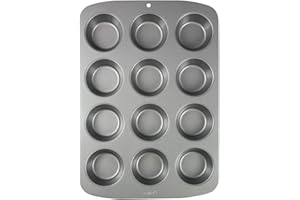 PME CSB110 Teglia Antiaderente, Carbonio, Grigio, 12 Muffin