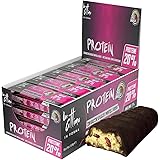 1 Attimo in Forma | 24 Barrette Proteiche Bacche di Goji e Mirtilli Rossi 20% Protein Bar 50 grammi - Ricca di Fibre Snack Sp