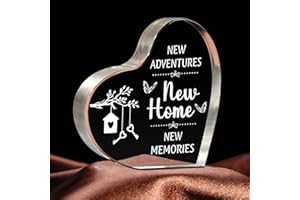 CheriGift House Warming Gifts New Home, New Home Gifts for Couple Friend Family, New House Gift Ideas, First Home Gift, Moving House Gift, Engraved Acrylic Plaque Keepsake Home Decor Gifts