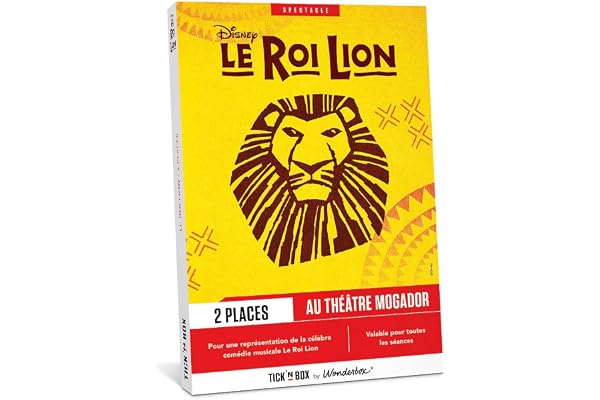 Wonderbox Connect - Le Roi Lion - Spectacle en Duo - Coffret Cadeau - Idée Cadeau Divertissement