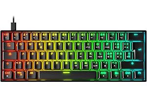 Oversteel - KOVAR Tastiera da gioco USB, compatta al 60%, retroilluminata RGB, interruttore meccanico Outemu Blue, Anti-Ghosting, layout Italiano PC/MAC/Android