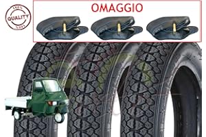 LZBBD Union EGE10DMU - Juego de 3 neumáticos 100/90 – 10 + 3 cámaras de aire para Piaggio Ape Scooter Vespa Vespone 61L - Neumáticos con diseño M I C H E L I N