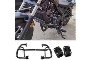 Midimttop Motor Schutz Crash Bar Stoßstange Rahmen Schutz Compatible with Rebel 500 Rebel 300 CMX 300 500 CMX300 CMX500 Rebel 500 2017 2018 2019 2020 2021 2022 2023 2024