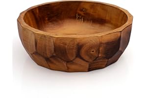 THE GREAT INDIAN BAZAAR Beautiful Handmade 6x2 cms, Decorative Mango Wood Snack Serving Bowl For Dry Fruits Chips Coffee Table Countertop Display Key Bowl Tableware Kitchen Living Room Home Decor Accents Dinnerware