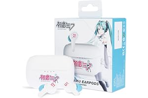 OTL Technologies Hatsune Miku True Wireless Sound Écouteurs sans fil avec étui de chargement Blanc