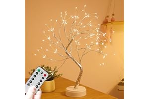 PROBUK 108L LED Birch Tree Lamp with Remote Control - 8 Lighting Modes Decorative Twig Lights, USB/Battery Powered Fairy Night Light - Romantic Bedroom, Wedding, Christmas, Party & Home Decor