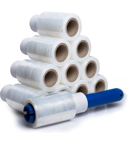 40 Rolls Mini Stretch Film Bundle Stretch Film Hand Stretch Film 100 Mm 23 µm With 150 M - Foto 3