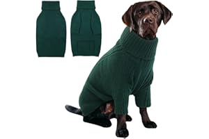 IECOii Hundepullover - Warmer Rollkragen Pullover für Kleine, Mittelgroße & Große Hunde - Winter Hundebekleidung für Chihuahua, Französische Bulldogge & Labrador