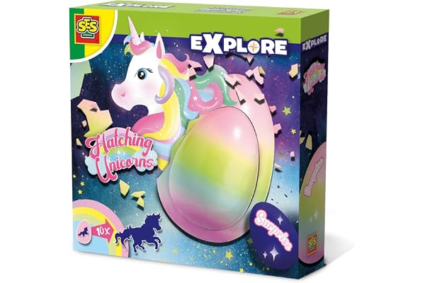 SES Creative | Œuf Licorne Magique à Éclore | Jouet Surprise Croissance Enfant 5 Ans+ | Matériaux Sûrs Non Toxiques | Activité Patience Observation | Idée Cadeau Licorne Fantaisie