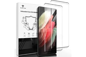 Three-Tree Tempered Glass Screen Protector for Samsung Galaxy S21 Ultra, [High Precision Fingerprint Recognition] Sensitive Touch 9H Hardness Anti-Scratch Screen Protector Pack of 2 for Samsung S21