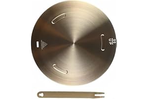 Induktions-Adapterplatte, NISPOTDOR Herd-Wärmeverteiler, Simmerplatte für Gasherd, Diffusorplatte, Insug-Konverterscheibe mit abnehmbarem Griff für Küche, Herd, 20 cm