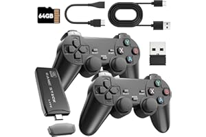 KANYUNCD Retro Games Console with Built-in 20000 Games, Plug and Play Retro Game Stick for TV 4K HDMI Output with Dual 2.4G Wireless Controller, for Easter Gift for Kids and Adults