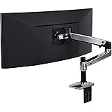 ERGOTRON LX Monitor Arm in Aluminium - Monitor Tischhalterung mit patentierter CF-Technologie für Bildschirme bis 34 Zoll und