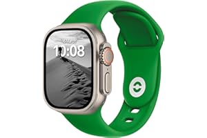 DONEGANI SB Correa Deportiva Compatible para Apple Watch series Ultra 9 8 7 6 5 4 3 2 1 SE 49mm 45mm 44mm 42mm 41mm 40mm 38mm Pulsera Strap color Verde Navidad