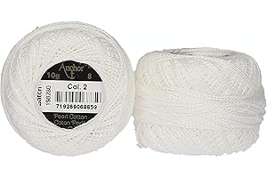 Anchor Perlgarn 8, 4591008-00002, Farbe:weiß, Stickgarne