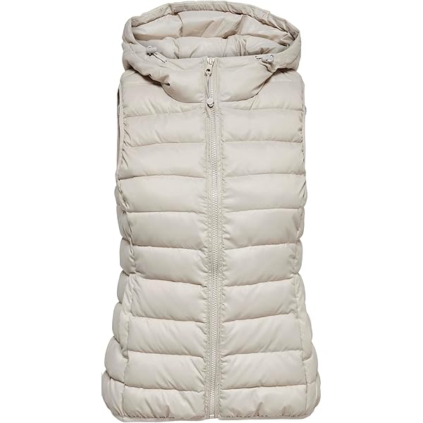 Outdoor Ventures Gewatteerd damesvest met capuchon, opvouwbare overgangsvesten, gevoerd hybride sportvest, warm fietsvest met opstaande kraag, voor wandelen, kamperen, donkerblauw, M
