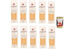 ‎ITALIAN GOURMET E.R. 10x La Molisana Spaghettoni N. 14 Pasta Lenta Lavorazione Teigwaren aus Hartweizengrieß Bronze-Zeichnung 500g + Italian Gourmet Polpa 400g