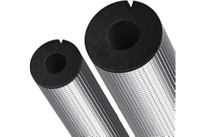 Hyuer Tubo Isolante per Tubi Guaina Isolante Tubo Isolante del Condizionatore d'Aria ID 22mm～110mm Autoadesivo Foglio di Alluminio per Condutture Automobile per Edilizia Esterna Lunghezza 0.95m/1m
