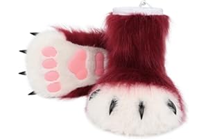 hbbhml pelzige Pfote Hausschuhe Tier klaue Neuheit Cosplay Kostüm Zubehör lustige Geschenke für Halloween Weihnachten