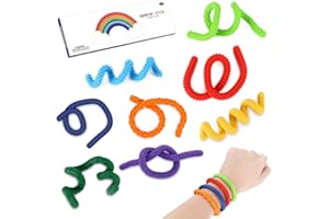 DENFATORY Lot de 8 bâtons de soulagement du Stress sensoriel, Jouets Anti-Stress en Silicone, Jouets Anti-TDAH, Jouets Anti-autisme, Jouets Fidget sensoriels