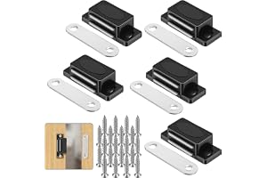 5 stycken magnetknoppar svart, dörrmagnet, magnetlås, skåp, dörrmagnet skåpsdörr, magnetdörrstängare för skåpdörrar, möbler