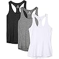 icyzone Workout Running Tank Top for Women - Racerback Yoga Tops Exercise Gym Shirts 3-Pack