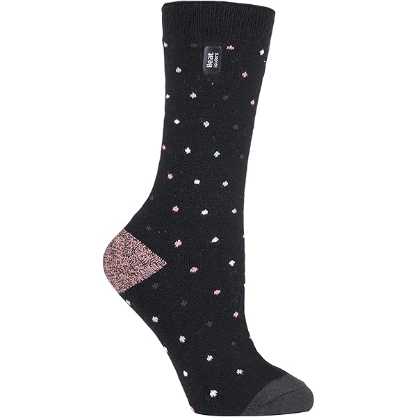 Calze Termiche Donna Heat Holders Ultra Lite 1.0 Tog - Invernali, Morbide E Sottili Con Fantasia Berry Charcoal Spots (Taglia 37-42) - 4