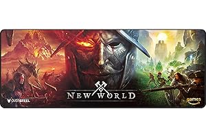 Oversteel - MAGNALIUM AETERNUM Tappetino per mouse da gioco per PC, dimensione XL (900x350x4 mm), New World edizione