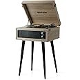 Retrospiler Standing 3-Speed Record Player, Bluetooth Turntable with Built-in Speakers and Detachable Legs, USB Playback& Vinyl-USB Recorder, Oatmeal