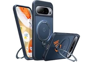TORRAS 360° Ostand Spin do Google Pixel 9 Pro XL etui na telefon komórkowy MagSafe Top z obrotowym stojakiem na telefon komórkowy Google Pixel 9 Pro XL, etui ochronne Pixel 9 Pro XL, matowe, czarne