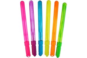 COM-FOUR® 6X Baguette à Bulles XL - Baguette à Bulles - Grosses Bulles pour Anniversaires et Mariages - 45 cm (06 pièces - 45 cm)