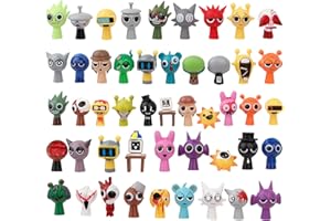 InteDesign Sprunki 48PCS Action Figures Toys Set, Colorful Sprunki Figures, Funny Cartoon Anime S-Prunki Games Figurine for Kids Adults Game Fans