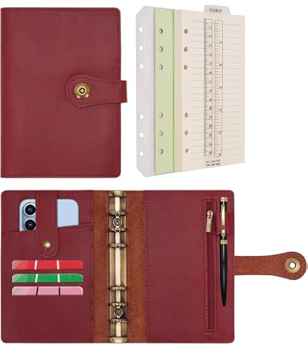 Set Ricarica Agenda A6 Con Anelli - Fogli Punteggiati, Divisori, Tasche Con Cerniera - Foto 5