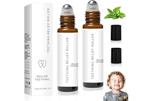 AsyinXson 2pcs Bébé Dental Roller, Dental Roller Bébé, massage rouleau huile apaisante, rouleau dentaire, jouet dentaire, huile pour, réduire l'inconfort