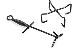 EASIBBQ Camp Cast Iron Dutch Oven Lid Lifter and Folding Finish Camp Dutch Oven Lid Stand can be used as Trivet, Lifter and Skillet Holder