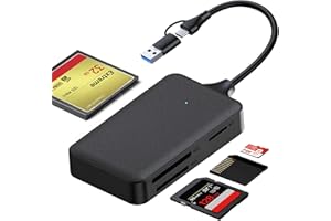 Oblinple 4 in 1 Lettore Schede SD USB 3.0, Adattatore Micro SD USB C, Memory Card Reader TF MS CF MMC UHS-I Compact Flash, Multiplo Adapter Scheda Memoria per PC MacBook Pro, Windows Mac Linux Android