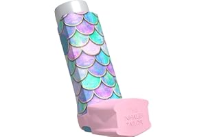 The Inhaler Tailor Fantasy Collection of Inhaler Cases – for Ventolin and Shorter Style Inhalers – Vegan Leather Case for Kids and Adults – Handmade in England (Mermaid, Ventolin Style)