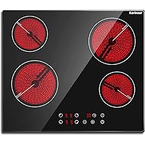 Karinear 60L built-in oven with circulation, oven built-in appliance with button control, 60 cm, 6 programs, 50-250 °C with stainless steel plate, 2200 W, 220-240 V, with plug