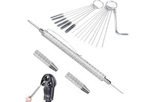 GUEGINE Car Windscreen Washer Nozzle Adjustment Tool, 2-in-1 Windshield Jet Cleaning with Spray Nozzle Needle, 15 Sizes Brush,Car Blockage Removal Tools,Washer Cleaner Needle Tools for All Vehicles