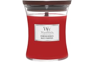 WOODWICK Yankee Candle Świeca Zapachowa, Czerwony, 85 g
