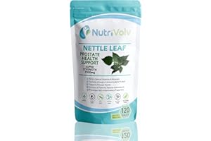 NUTRIVOLV Nettle Leaf Supplement Tablets- Fight Allergy, Reduce Joint Pain, and Improve Prostate Health for Men and Women- 2000 mg Pack of 120 Pills.
