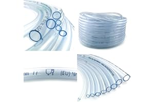 APD SCHLAUCHTECHNIK GMBH PVC Schlauch Aquariumschlauch Wasserschlauch Luftschlauch Lebensmittel konform Innen-Ø 8 mm, Außen-Ø 10 mm, Länge 2 m