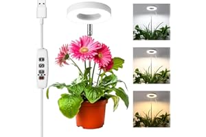 CEBOIC Lampada per Piante, 48 LEDs Spettro Completo Lampade Coltivazione, Lampada Crescita Luce Delle Piante da Interno con Timer 3/9/12H, 10 Luminosit, 3 Modalità, Ideale per Piccole Piante Fiori Verdure