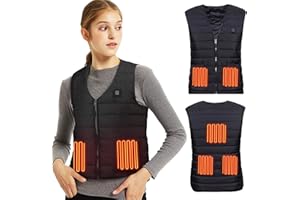 Lyeiaa Heated Vest for Men Ladies, Electric Heated Jacket with USB Charging Heated Vest, Washable Warm Heat Jacket with 3 Optional Temperature