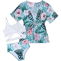 PATPAT bikinibadpakset voor meisjes, 3-delige tankiniset met top