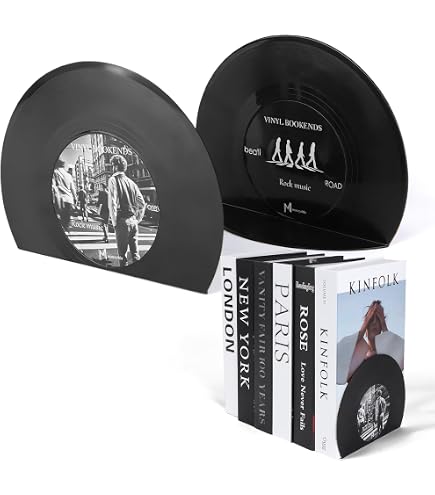 Serre-Livres Vinyle Beatles - Support Étagère Déco Rock | Cadeau Original Pour Fans De Musique