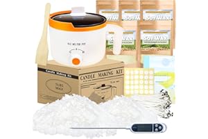 Ksedcon Soy Candle Making Kit for Adults, Wax Melts Making Kit with Electric Wax Melter to Make Your Own Scented Candles 5lb(2.2kg)