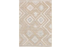 RugVista Sabine, Dywan wewnętrzny i zewnętrzny, Dywany nowoczesne, 230 x 160 cm, Prostokąt, Wysoki, Patio, Prać wyłącznie ręcznie, Odporne na promieniowanie UV, Beżowy