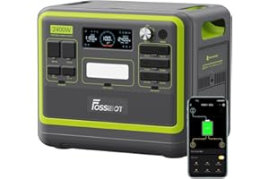 FOSSIBOT F2400 Portable Power Station,Update 2048Wh Power Station LiFePO4 Backup Battery,Fast Charge in 1.5H,UPS, BMS Solar Generator, Electric Generator for RV/Camping/Self driving travel/Home