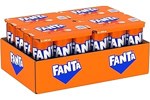 Fanta Original Gusto Arancia, con Succo di Arance Italiane, Senza Aggiunta di Conservanti, Lattina 100% riciclabile, Gusto Rinfrescante - 24 lattine da 330 ml